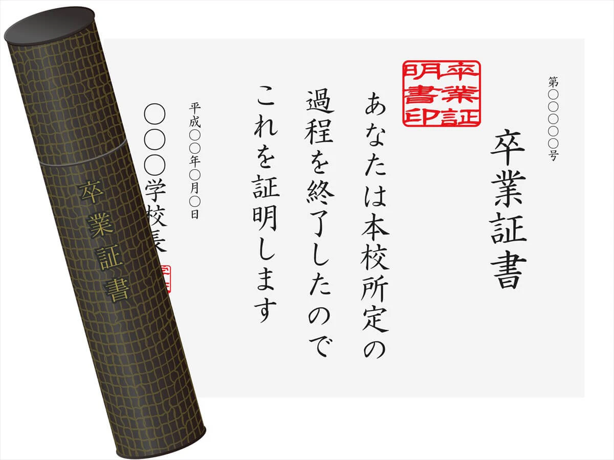 卒業証書のイメージ