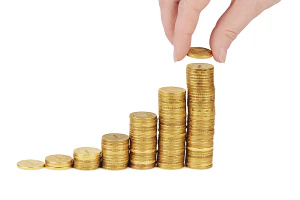 積み重ねられた硬貨