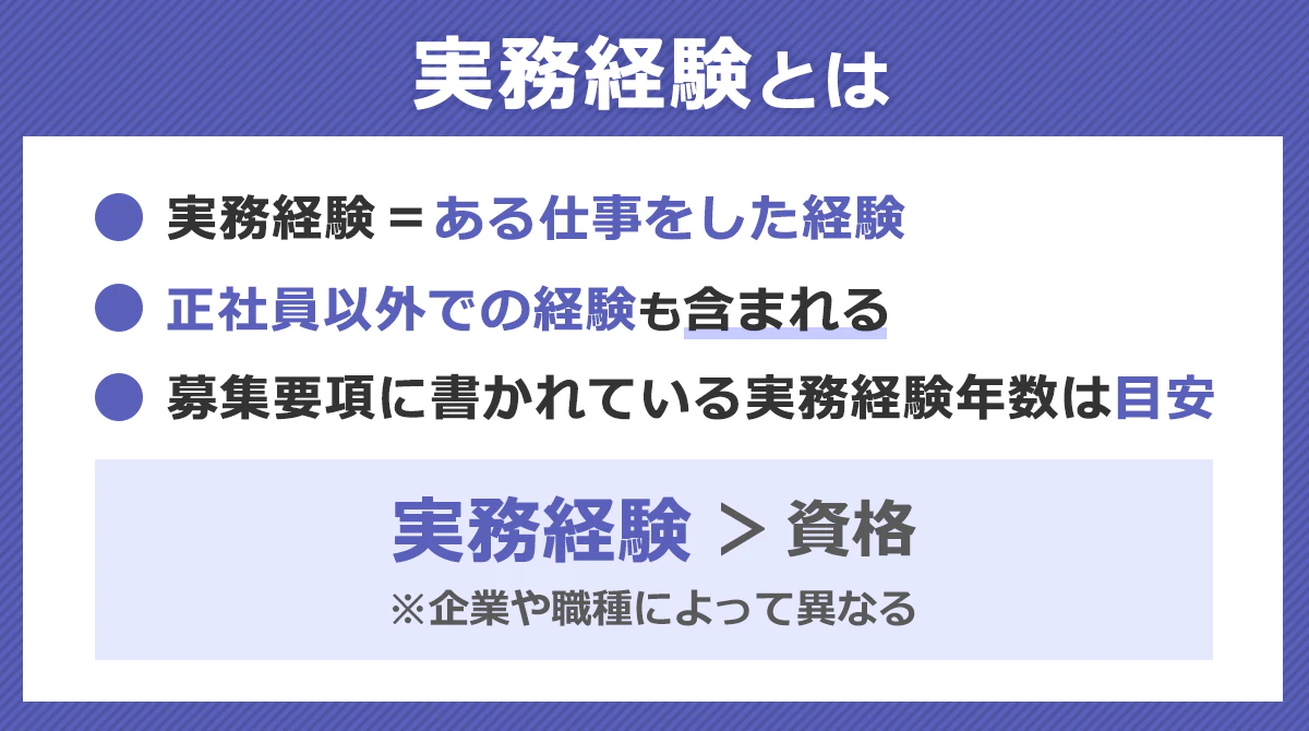 実務経験とは